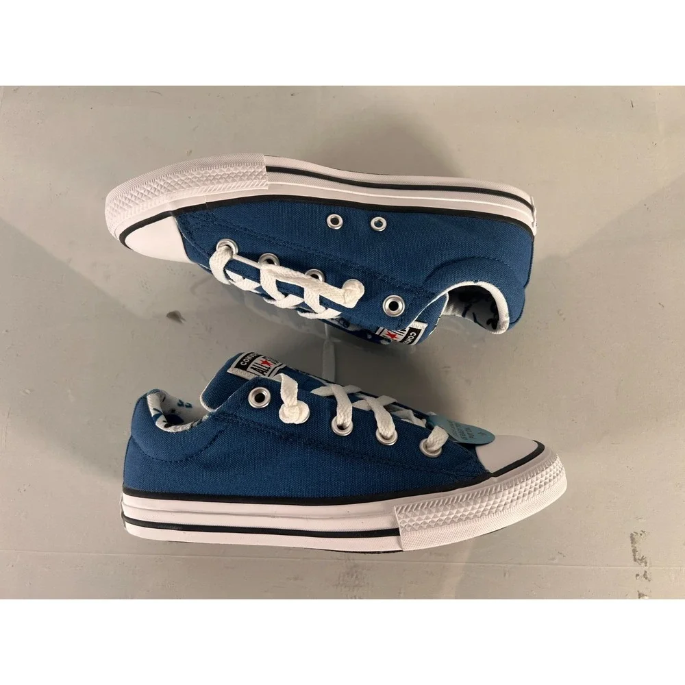Converse Chuck Taylor All Star Street Easy Slip On Dark‎ Blue White 3 Big Kid
